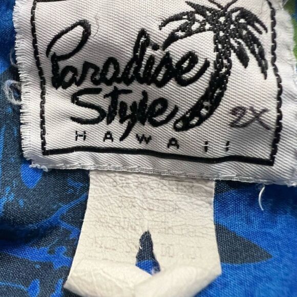 Paradise Style Hawaii Blue Floral Shirt - Picture 2 of 2